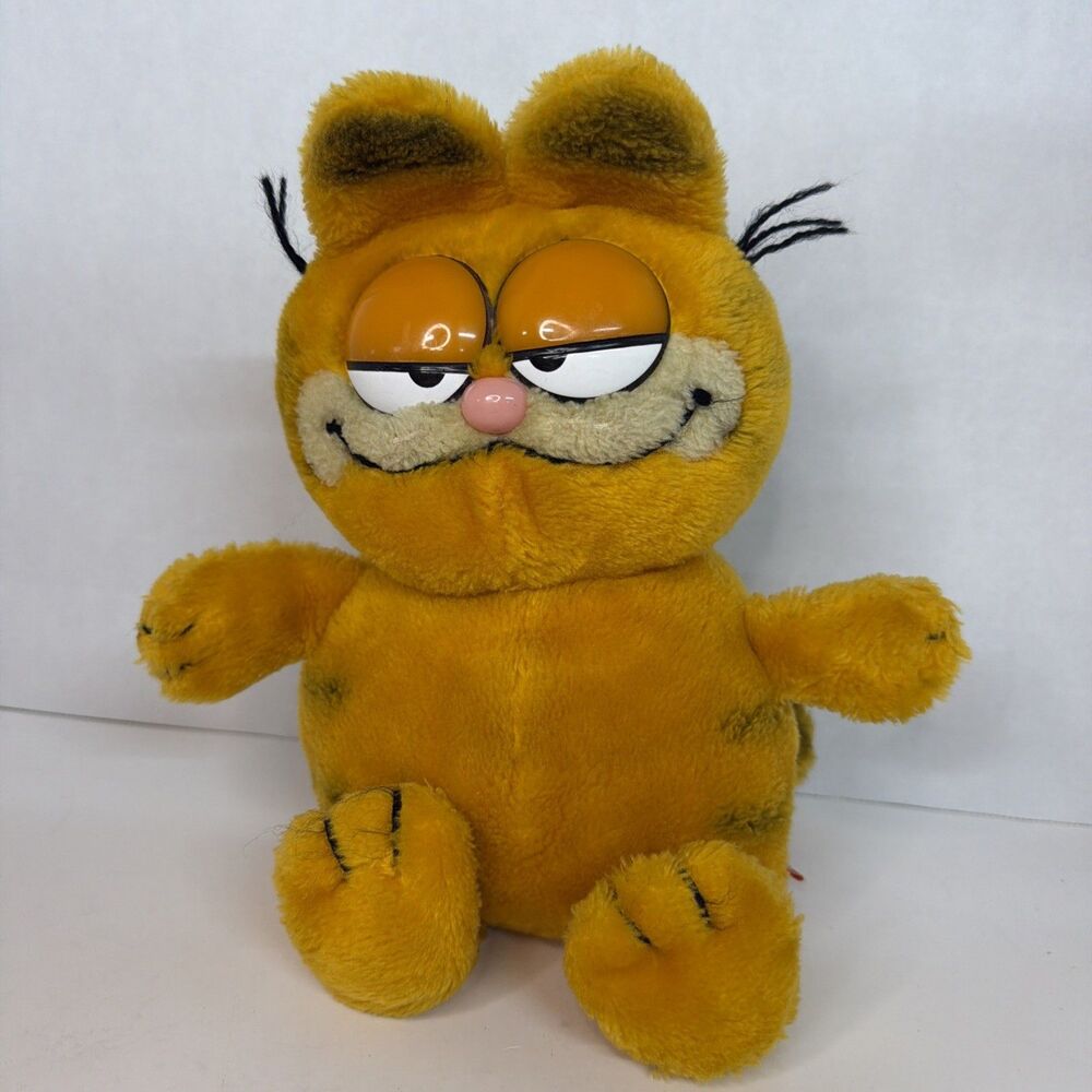 Vintage Garfield The Cat Plush Stuffed Animal 10” 1978 1981 Fun Farm
